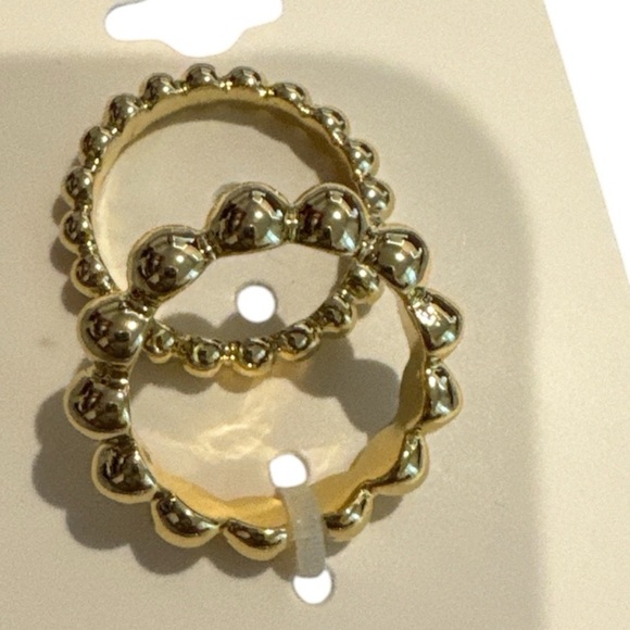 On 34th 2-Pc. Set Granulated Stack Rings - Picture 3 of 3